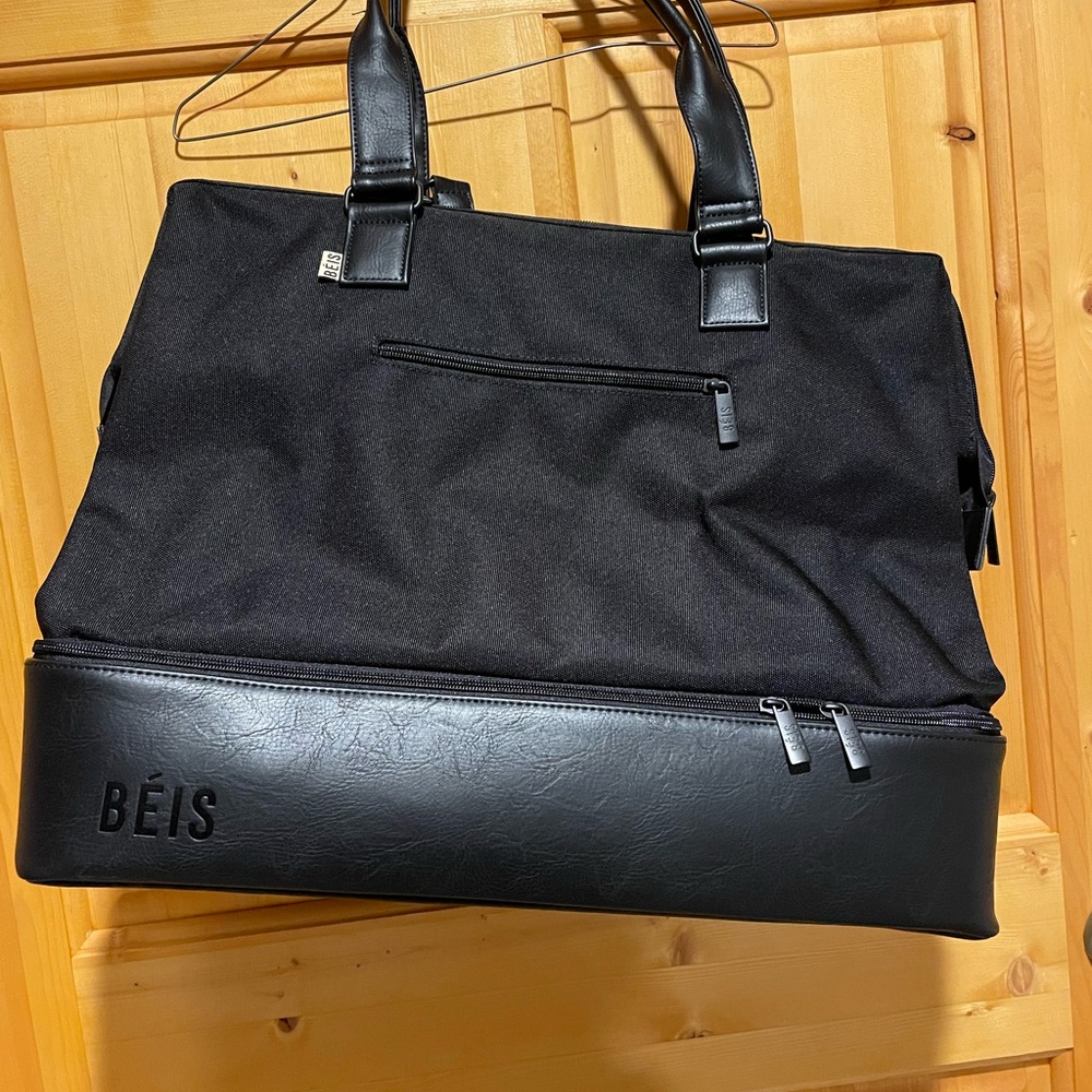 BEIS Black Travel Weekender Bag